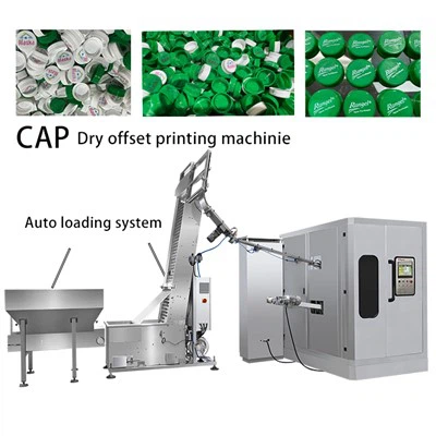 1-6 Machine d'impression offset à sec de bouchons en plastique de couleurs